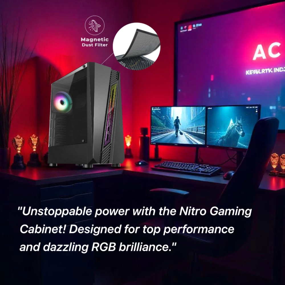 EVM Gaming Cabinet Nitro-540 Black view 3